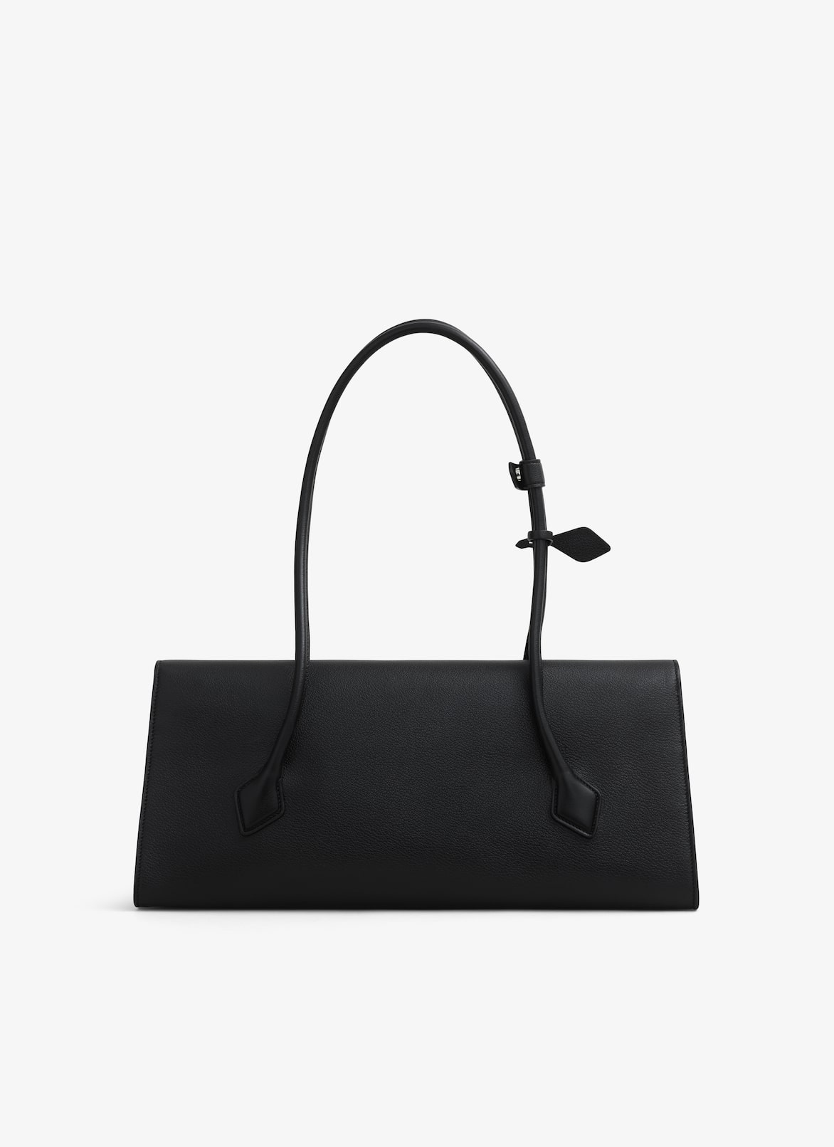 LE TECKEL FLAP TOTE BAG IN SHINY GRAINED CALFSKIN ALAÏA BLACK LE TECKEL FLAP TOTE BAG IN SHINY GRAINED CALFSKIN